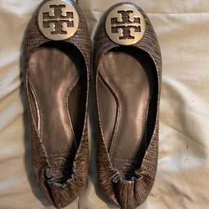 Tory Burch croc embossed leather size 10
